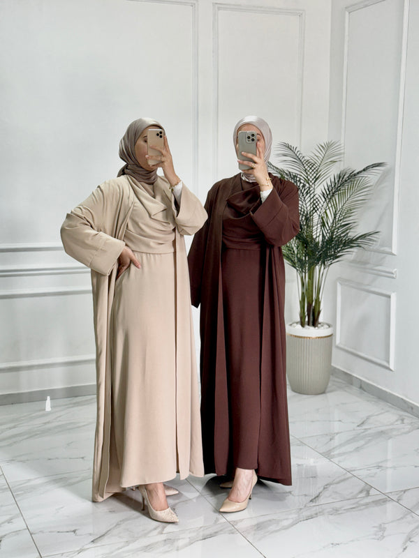 عباية كريب قطعتين